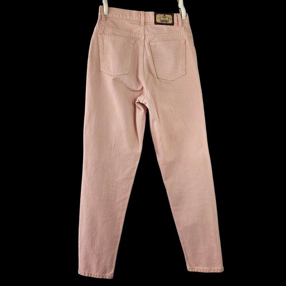 Chamonix Vintage Pink Denim Jeans Womens 8 High Rise 100% Cotton Straight Leg - Picture 3 of 9